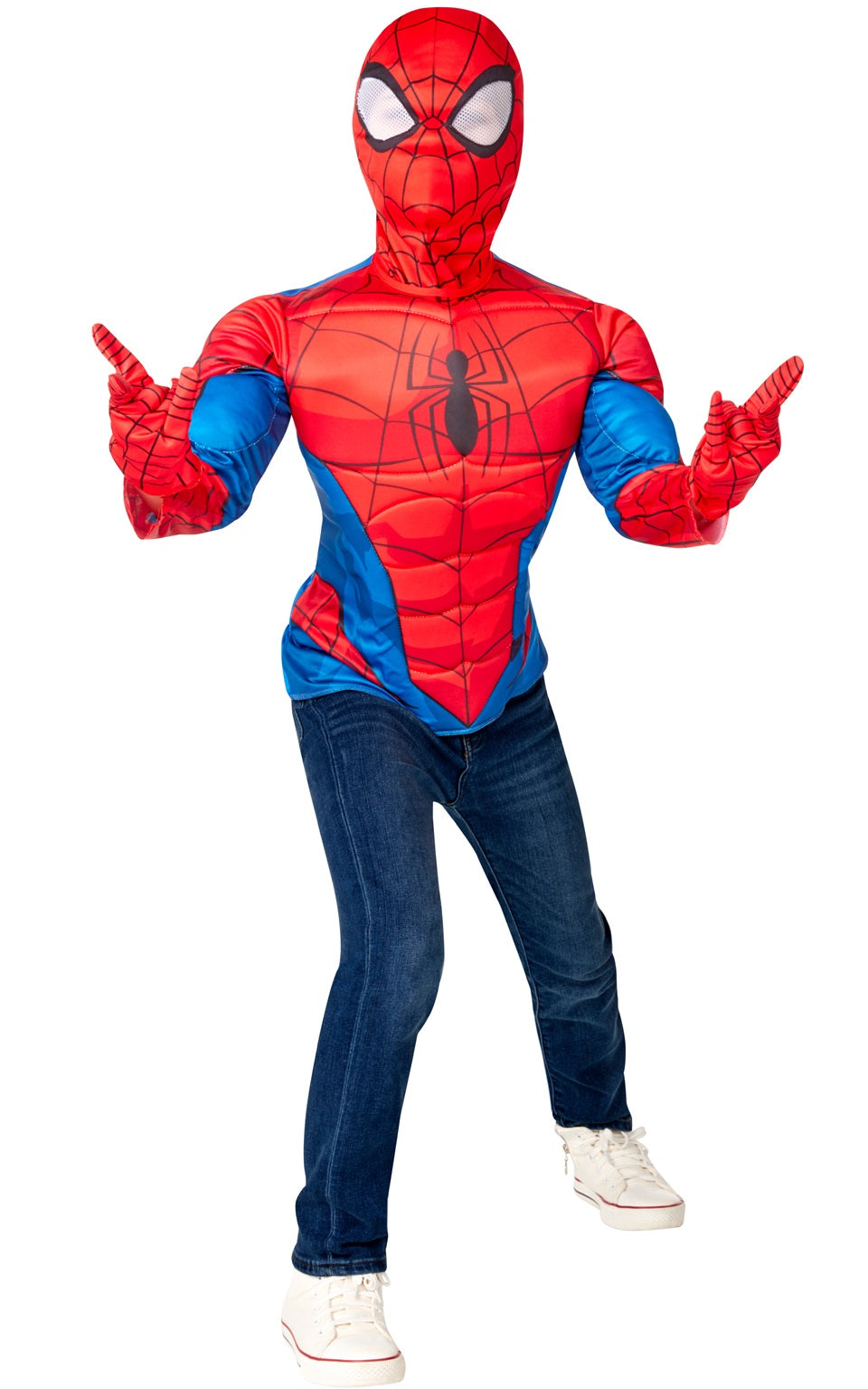Se Marvel Spiderman Muskuløs overkrop med maske, 4-7 år ✔ Kæmpe udvalg i Rubie's - Køb online på udsalg og tilbud lige nu ✔ Lav fragtpris og hurtig levering - Varenummer: MMAction-20340330 og 48229007691 på lager - Udsalg på Spiderman Udklædning Spar stort – op til 71% - Eksklusivt udsalg på over 2.739 mærker