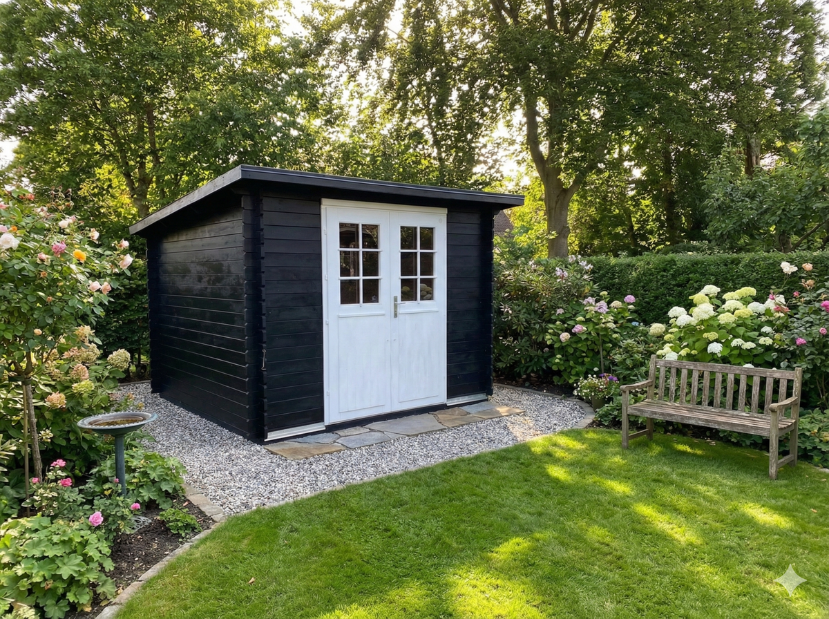 Skur Mary 4 på 7,3 m² til atelier, værksted eller opbevaring fra Sølund Huse