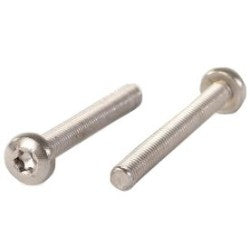 Pajo-Bolte maskinskrue M4 med panhoved, delgevind og Torx20 i rustfrit stål A4