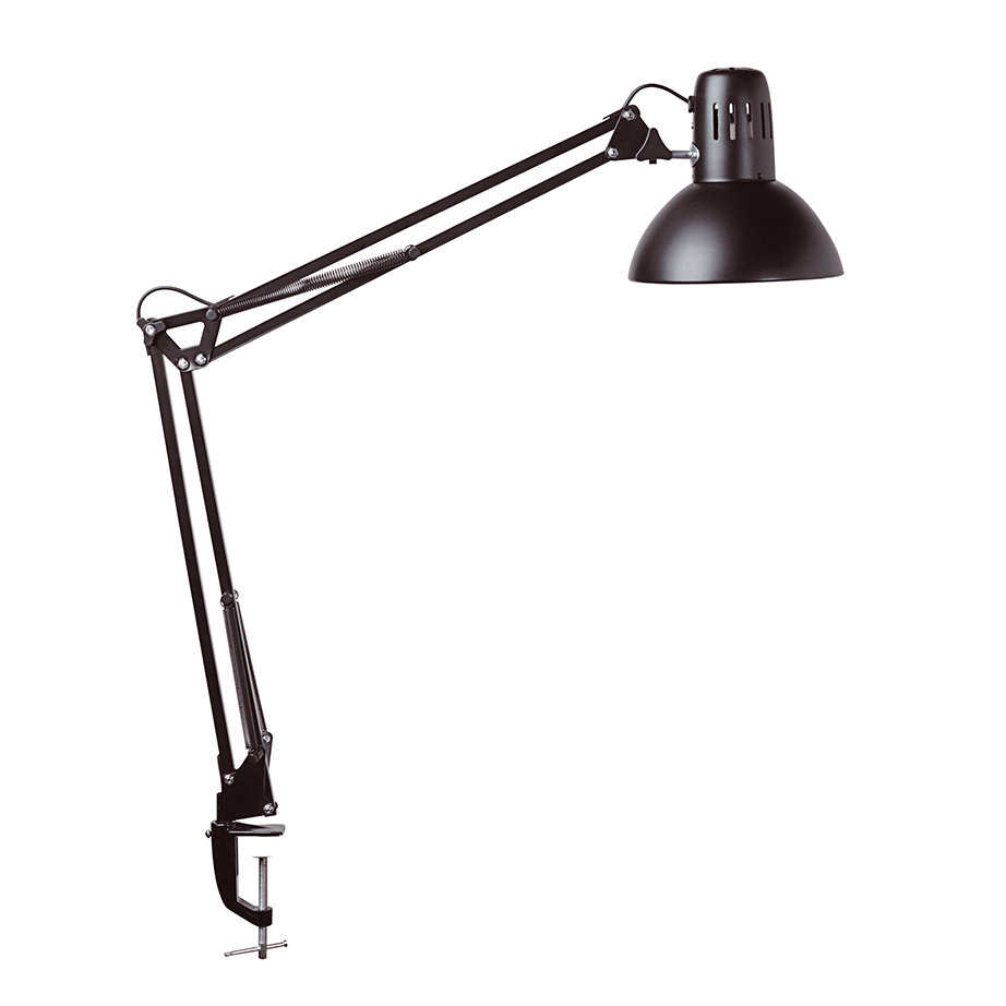 Sort LED arkitektlampe med klemme fra NAGA