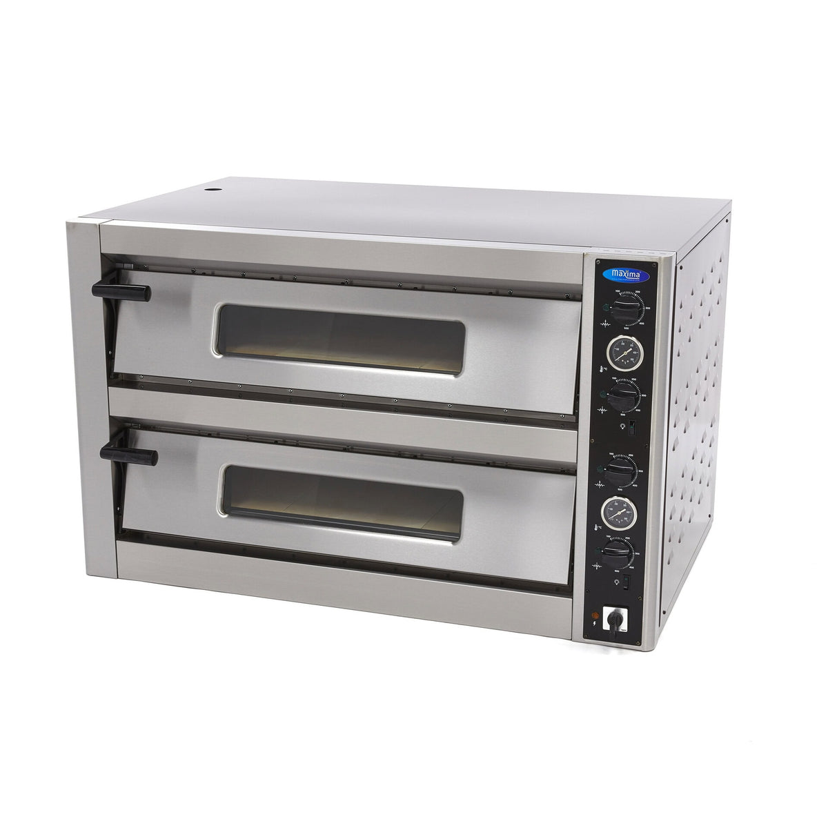 Maxima Deluxe dobbelt pizzaovn til 6 + 6 pizzaer på 30 cm med 400V