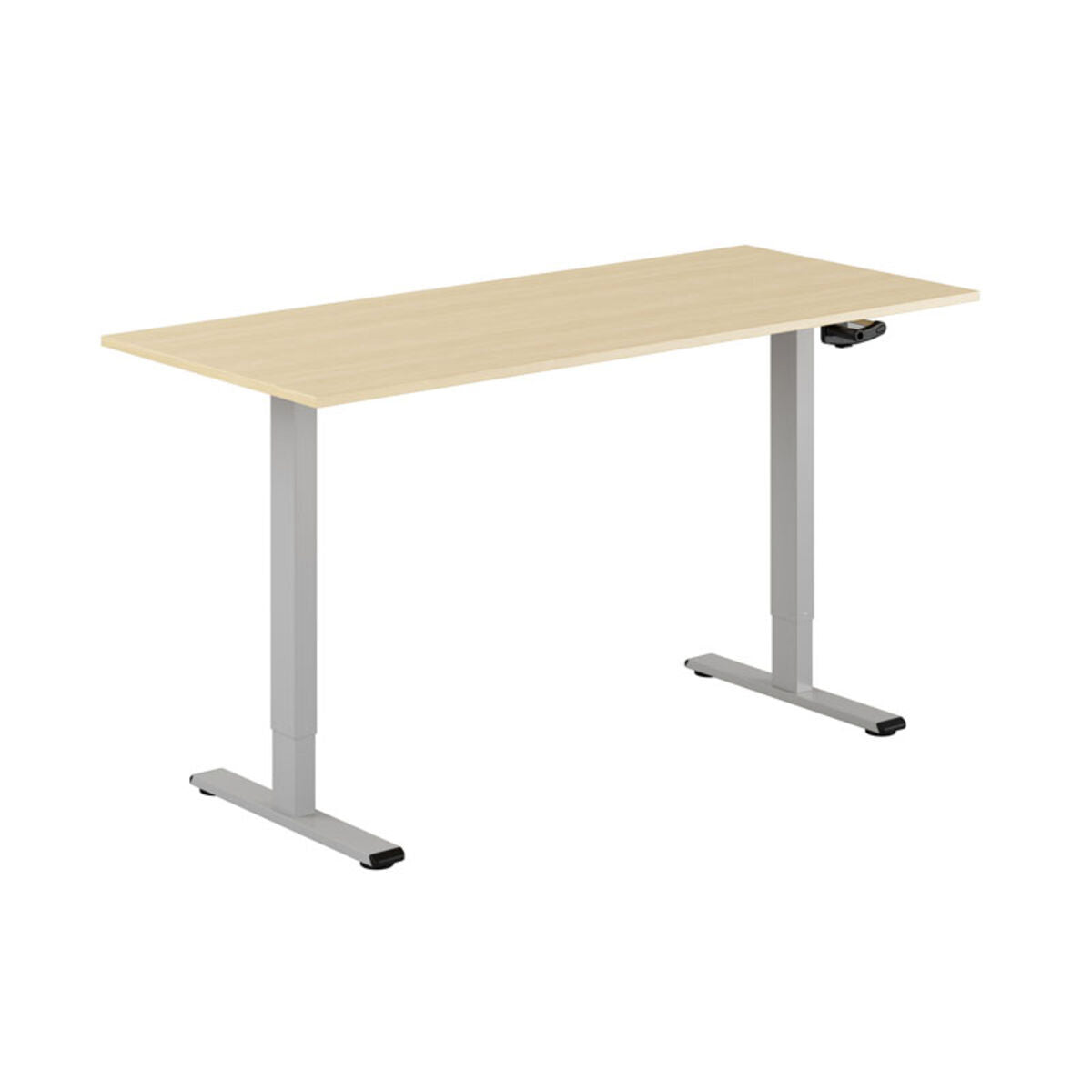 ECO manuelt hæve-/sænkebord 160 x 70 cm i farvekombinationen eg-sort