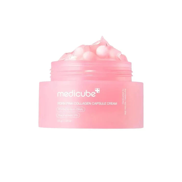 Medicube PDRN Pink Collagen Capsule Cream, ansigtscreme fra Glass Glow-serien