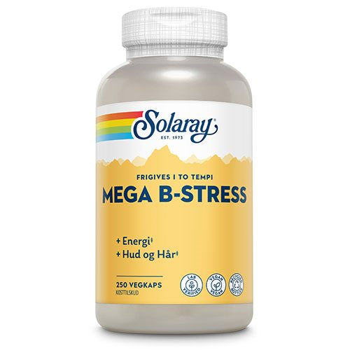 Se Solaray Mega B-Stress 250 kapsler ✔ Kæmpe udvalg i Solaray - Køb online på udsalg og tilbud lige nu ✔ Billig fragt • Hurtig levering - Varenummer: Helsegrossisten-57205 og 76280847697 på lager - Udsalg på Sundhed > B-vitamin > Multivitaminer Spar helt op til 79% - Over 739 kendte mærker på udsalg