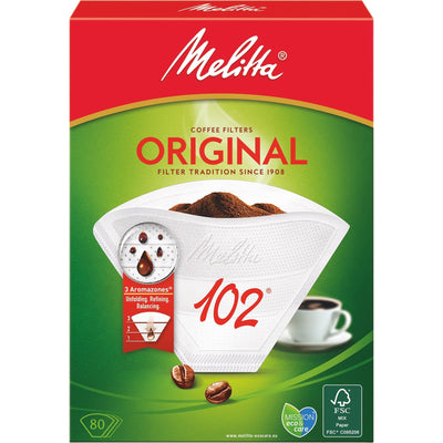 Se Melitta 102/80 Kaffefiltre, hvid ✔ Stort online udvalg i Melitta ✔ Hurtig levering: 1 - 2 Hverdage samt billig fragt - Varenummer: KTO-97073 og barcode / Ean: '4006508114863 på lager - Udsalg på Kaffefilter Spar op til 67% - Over 1334 design brands på udsalg