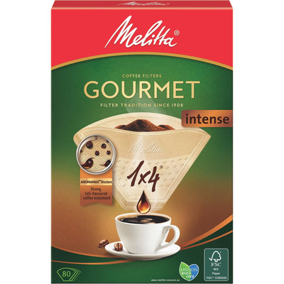 Se Melitta 1x4/80 Gourmet Intense Kaffefiltre ✔ Stort online udvalg i Melitta ✔ Hurtig levering: 1 - 2 Hverdage samt billig fragt - Varenummer: KTO-98056 og barcode / Ean: '4006508208821 på lager - Udsalg på Kaffefilter Spar op til 58% - Over 1334 design brands på udsalg