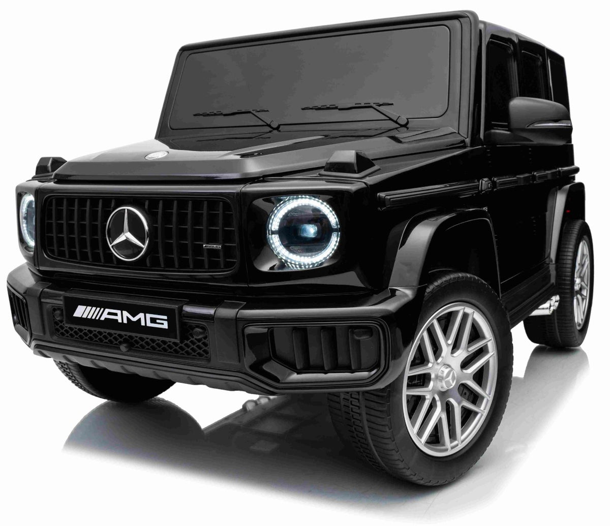 Sort licenseret Mercedes-AMG G63 elbil til børn fra Megaleg