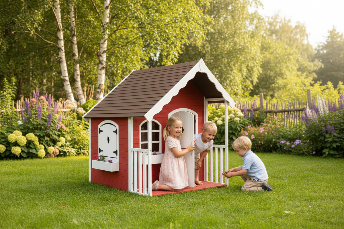 Se Nordic Play - Legehus med veranda rød/hvid ❤ Kæmpe udvalg i Nordic Play - Køb online på udsalg og tilbud lige nu ❤ Meget billig fragt og hurtig levering - Varenummer: Bolig&Haven-42438329106684 og barcode / Ean: 5705858700120 på lager - Udsalg på Spar helt op til 57% - Find dine favoritter blandt 2.739 brands