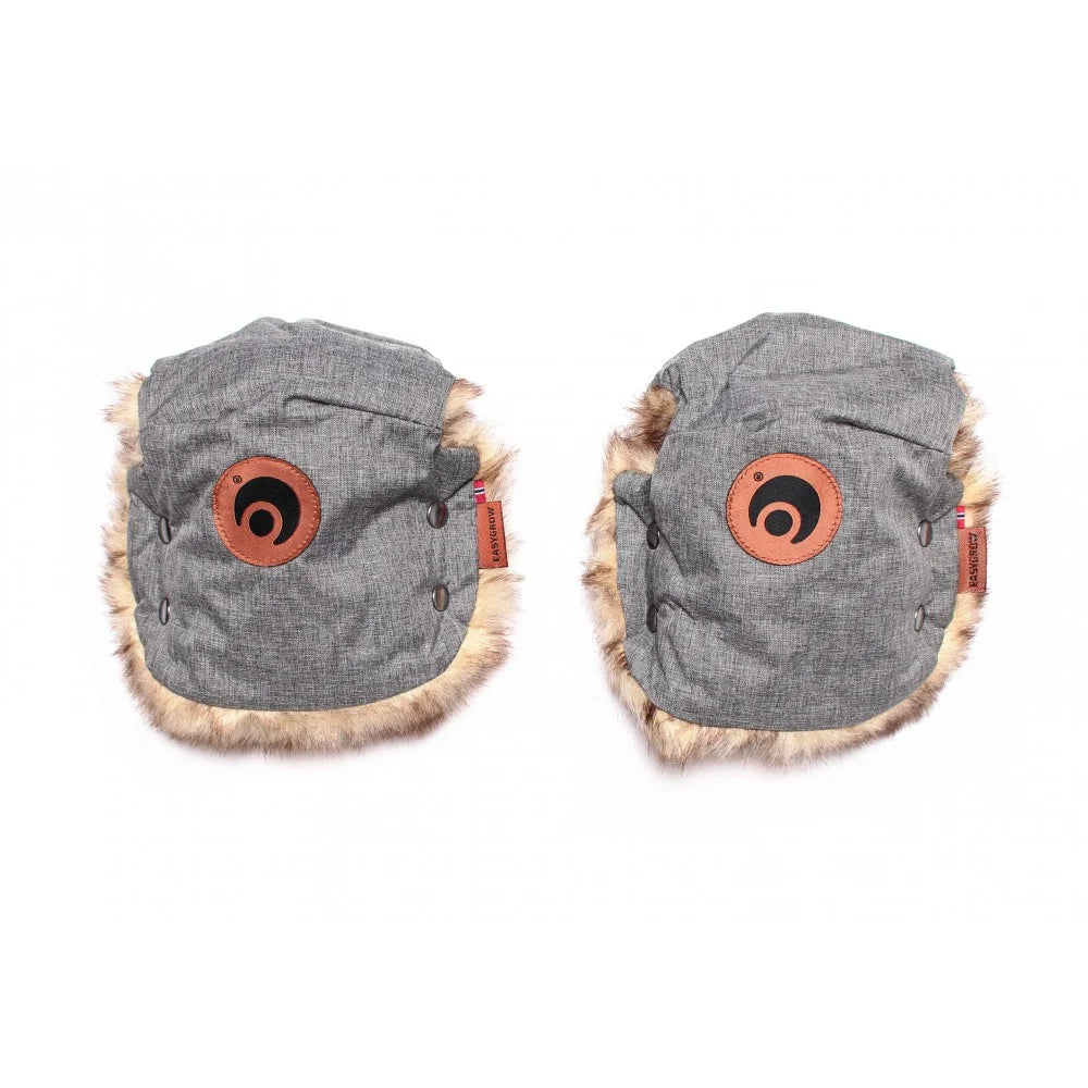 Easygrow Mini handmuffs i grå, størrelse M, til dukkevogn eller klapvogn