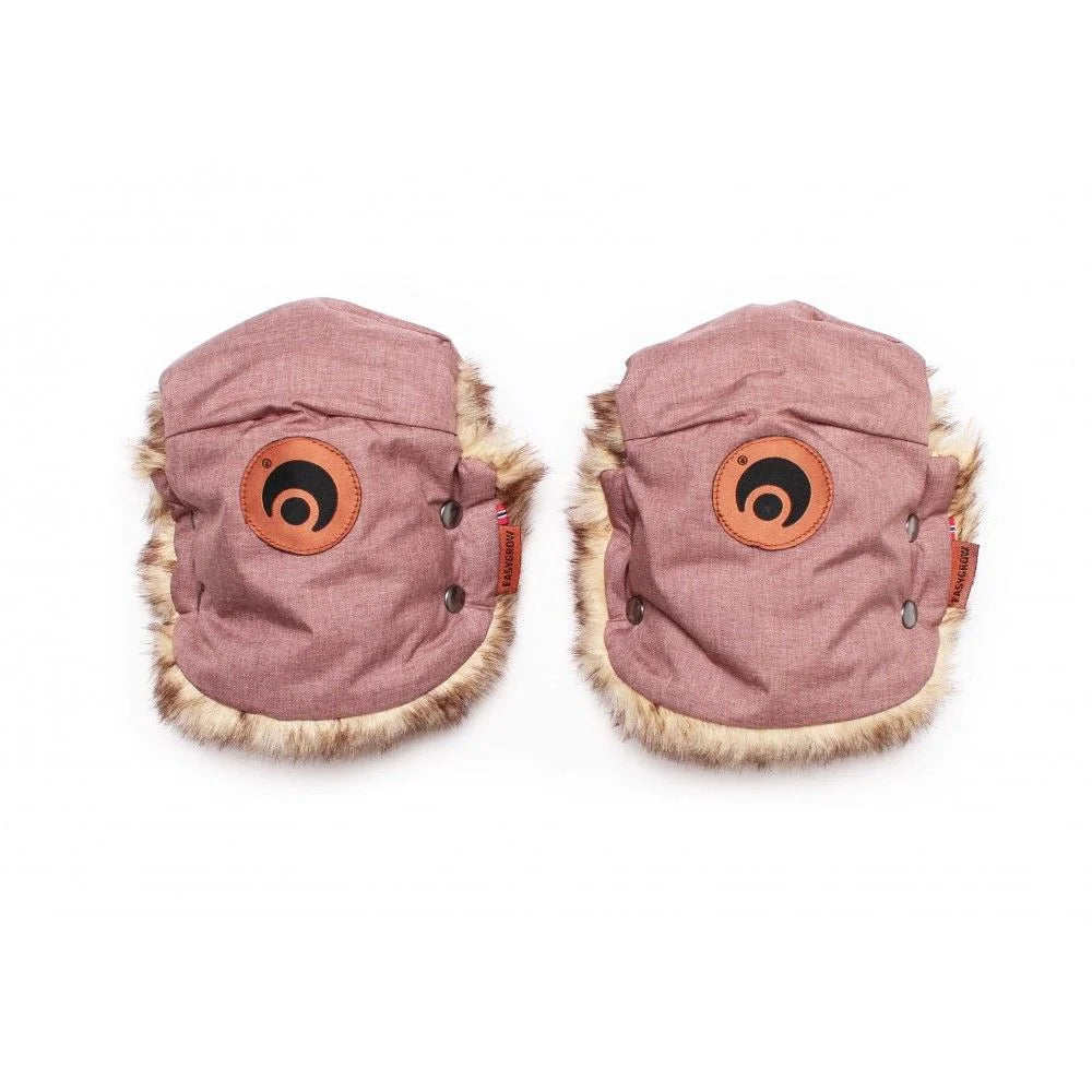 Easygrow Mini Handmuffs i pink, størrelse M, med imiteret pels