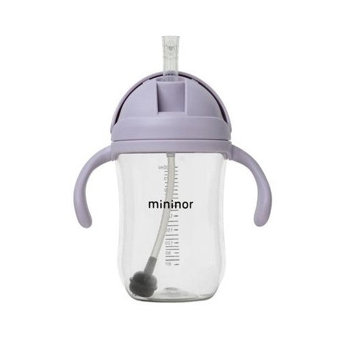Mininor drypfri sugerørskop på 330 ml i farven syren med håndtag