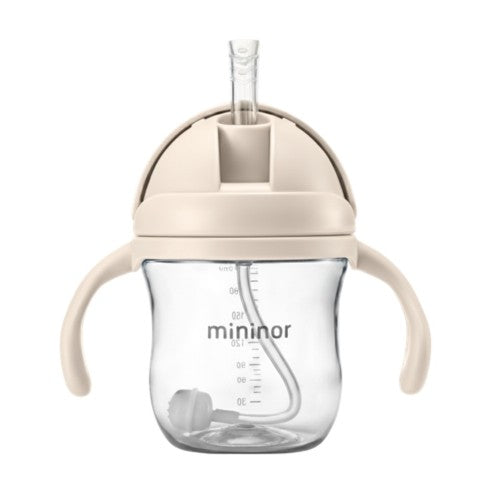 Drypfri sugerørskop på 220 ml med håndtag fra Mininor til baby