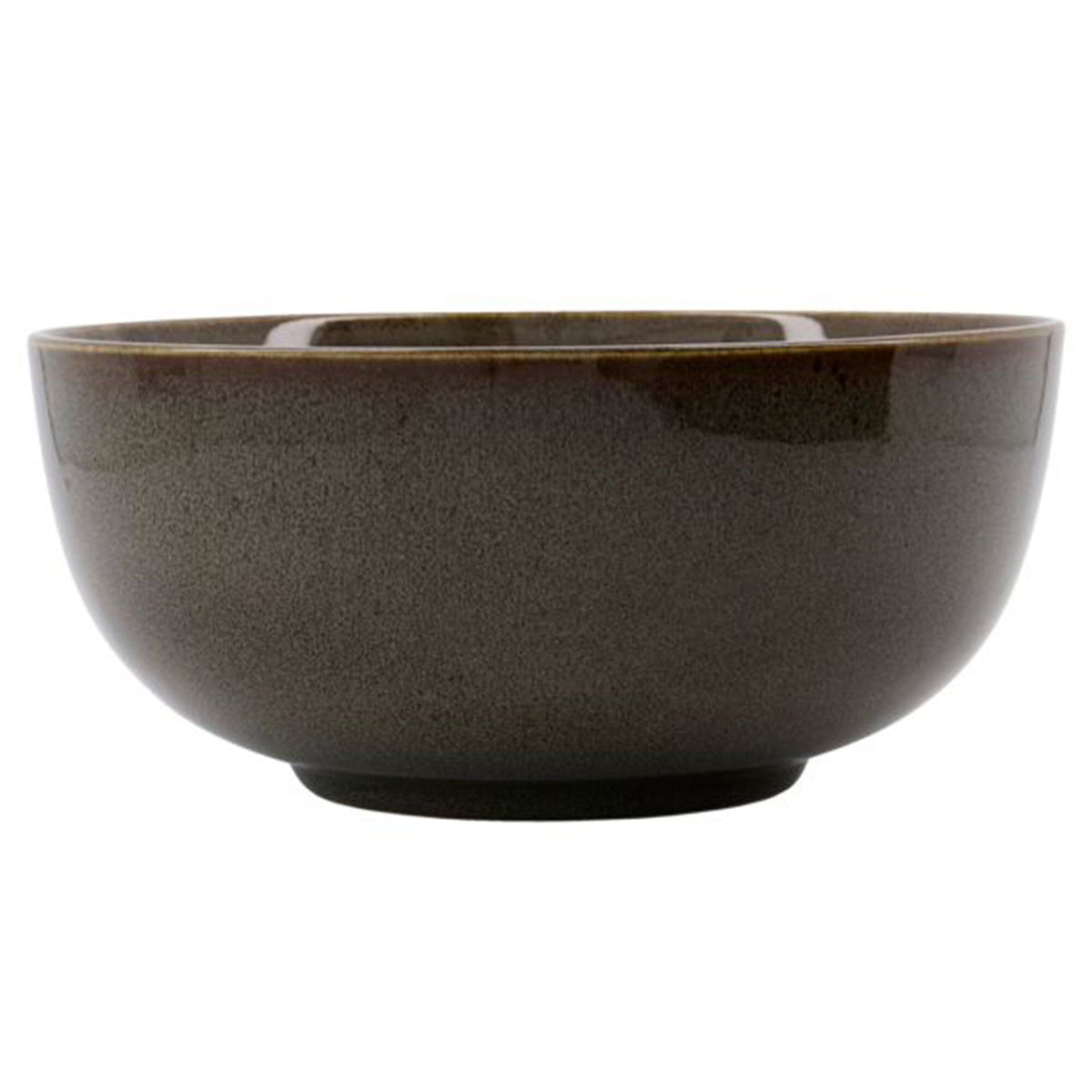 House Doctor Lake skål, 22 cm, i stentøj med mørkegrøn glasur