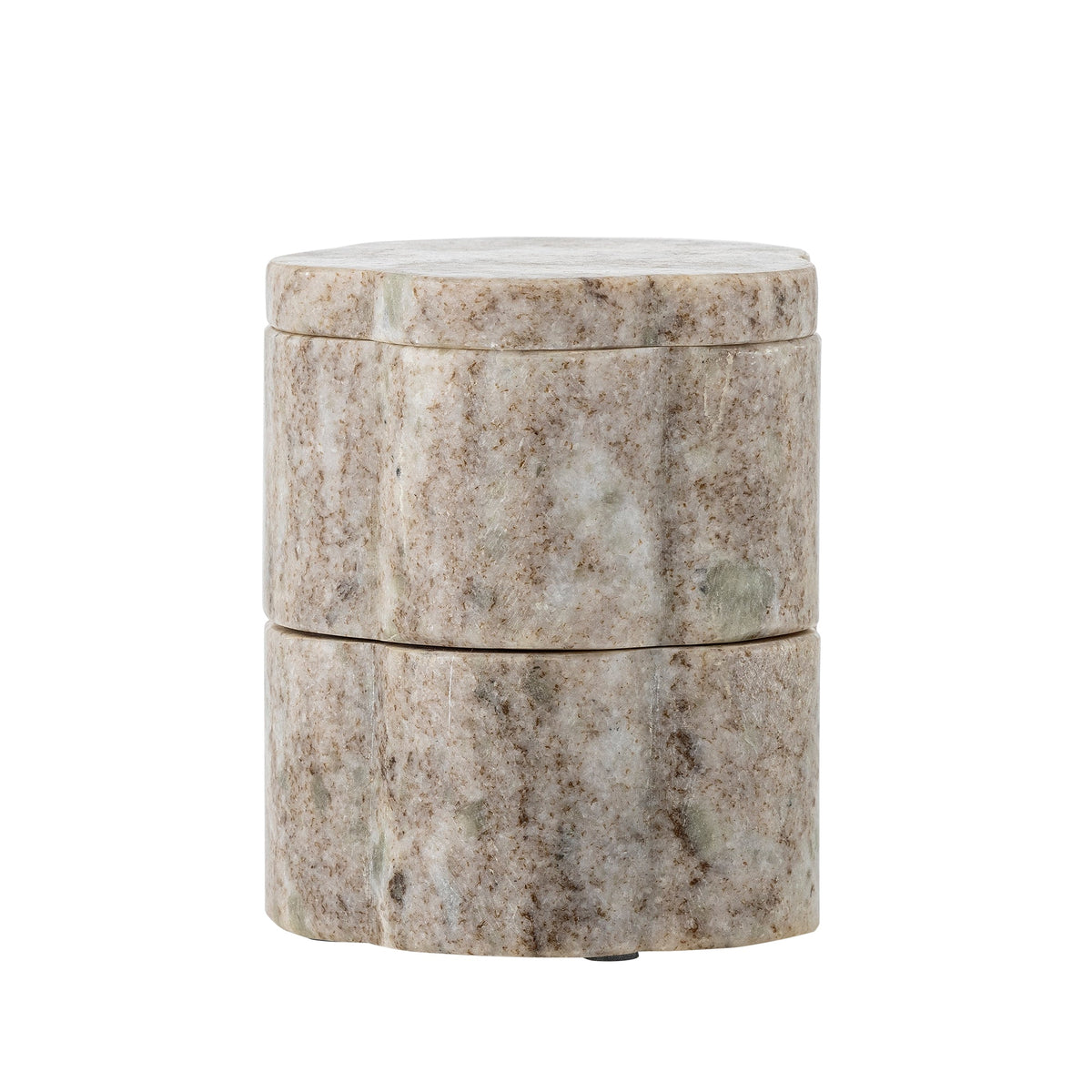 Nezli krukke med låg i lys beige marmor fra Bloomingville