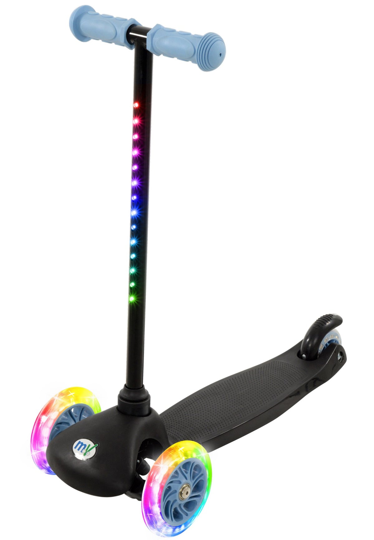 Blåt MoVe Tilt & Glo 3-hjulet løbehjul med LED-lys til mindre børn