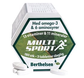 Se Berthelsen Multisport 180 tab. ✔ Kæmpe udvalg i Dansk Farmaceutisk Industri - Køb online på udsalg og tilbud lige nu ✔ Meget billig fragt og hurtig levering - Varenummer: Helsegrossisten-8887 og 5701629050906 på lager - Udsalg på Sundhed > Dansk Farmaceutisk Industri > Store besparelser – op til 77% - Shop over 2.281 kendte mærker på udsalg