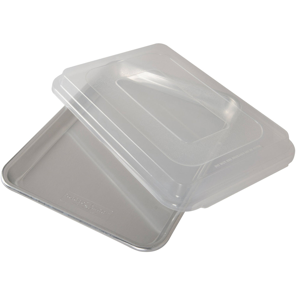 Nordic Ware Naturals Quarter bageplade i aluminium med låg, 34 cm