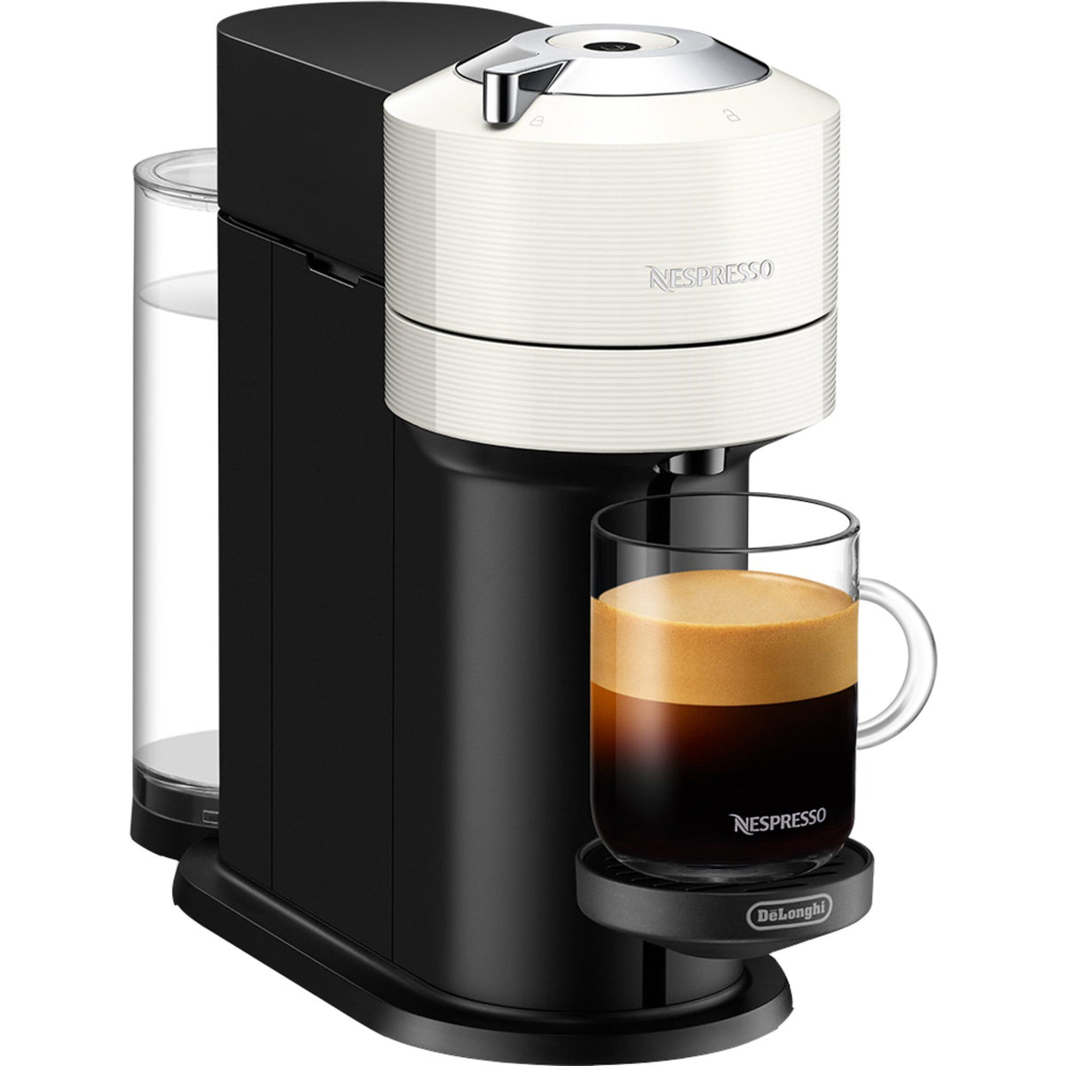 Hvid Nespresso Vertuo Next kapselmaskine med vandtank på 1 liter