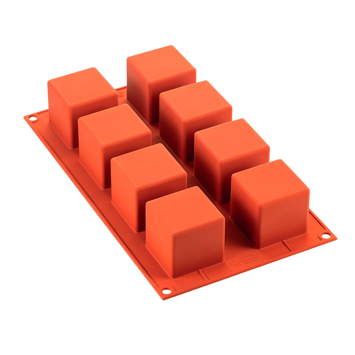 Silikomart SF104 Cube silikoneform med 8 terningformede hulrum