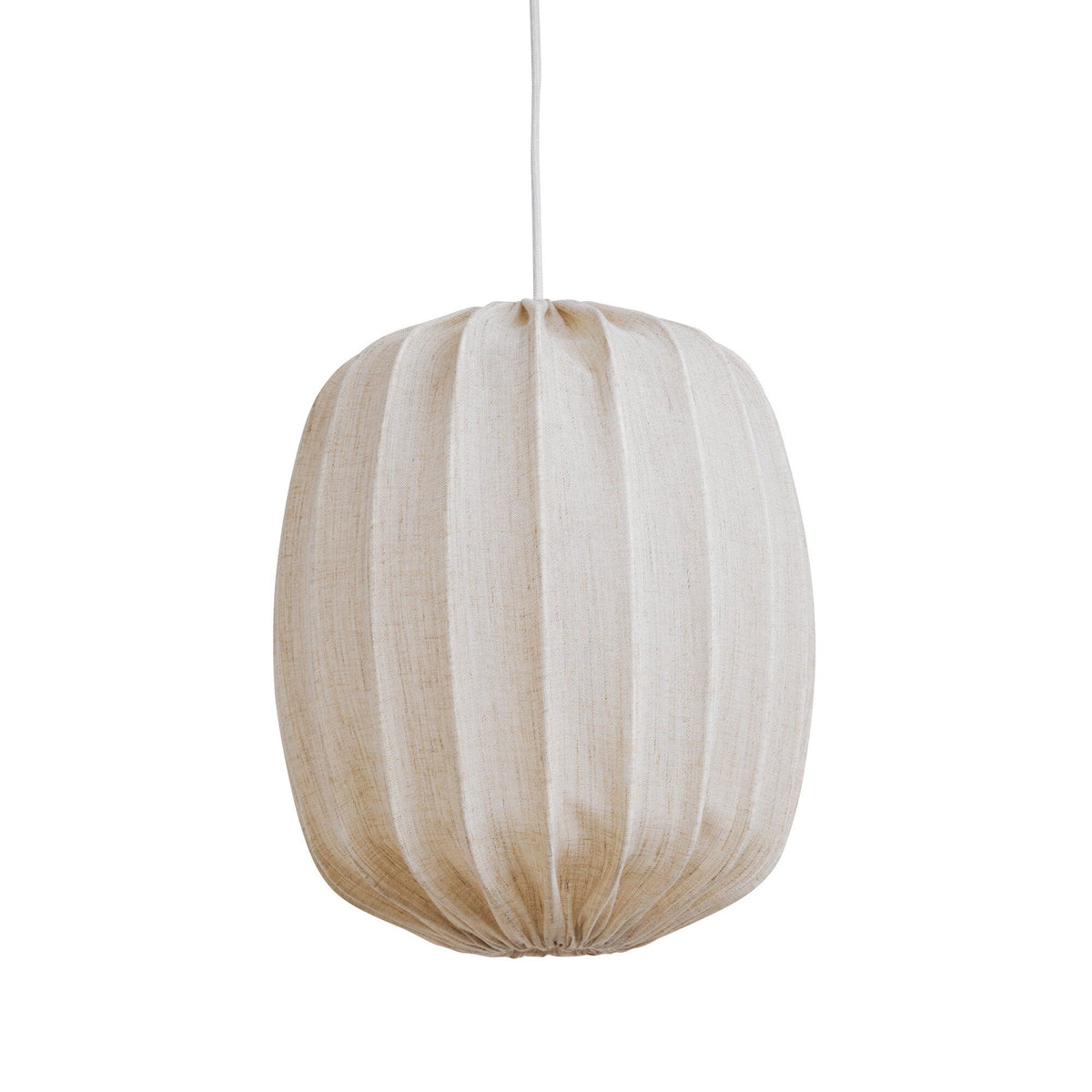 Prismeformet loftlampe Prisma Linen Natural fra Watt&Veke på 35 cm