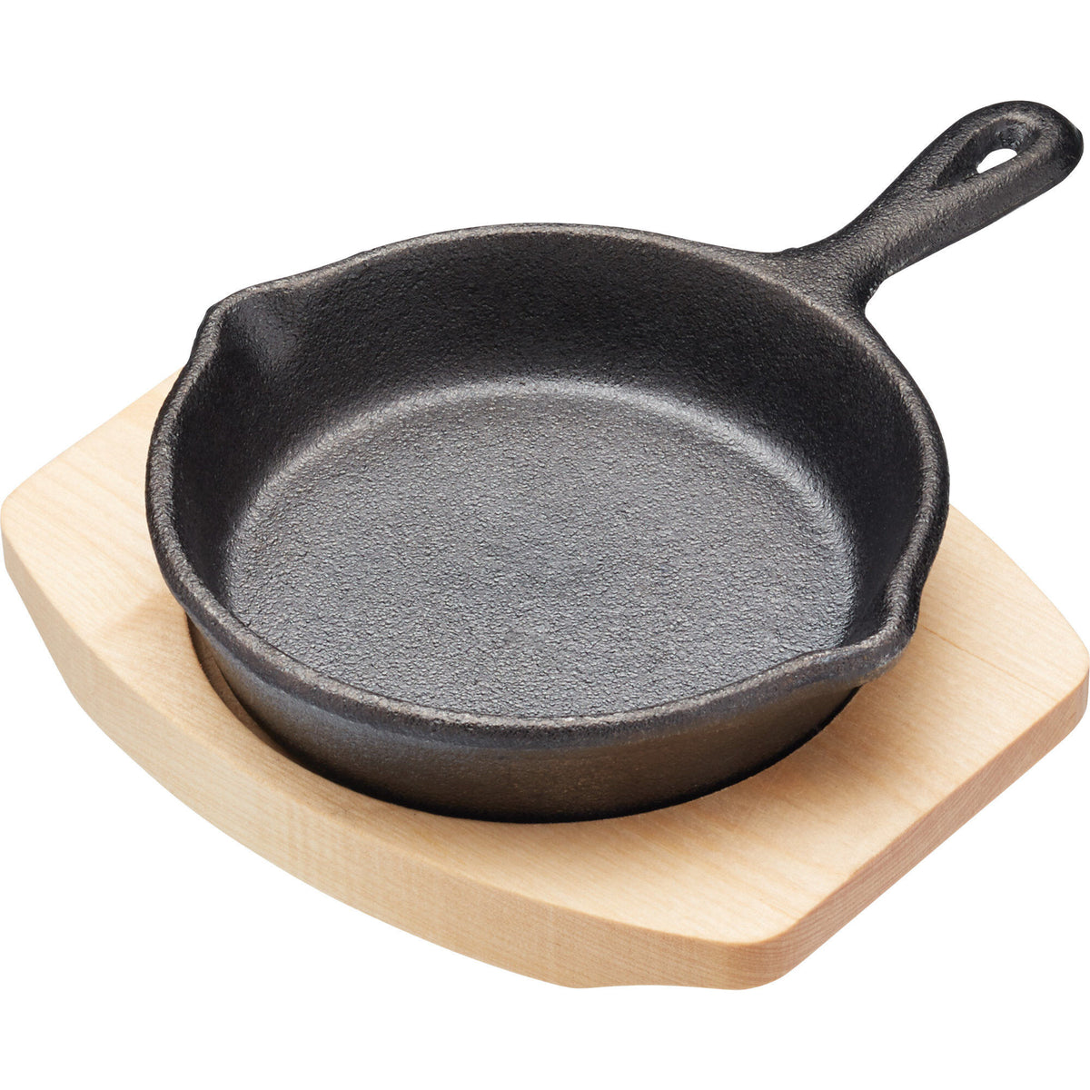 Kitchencraft Mini serveringspande i støbejern med træ