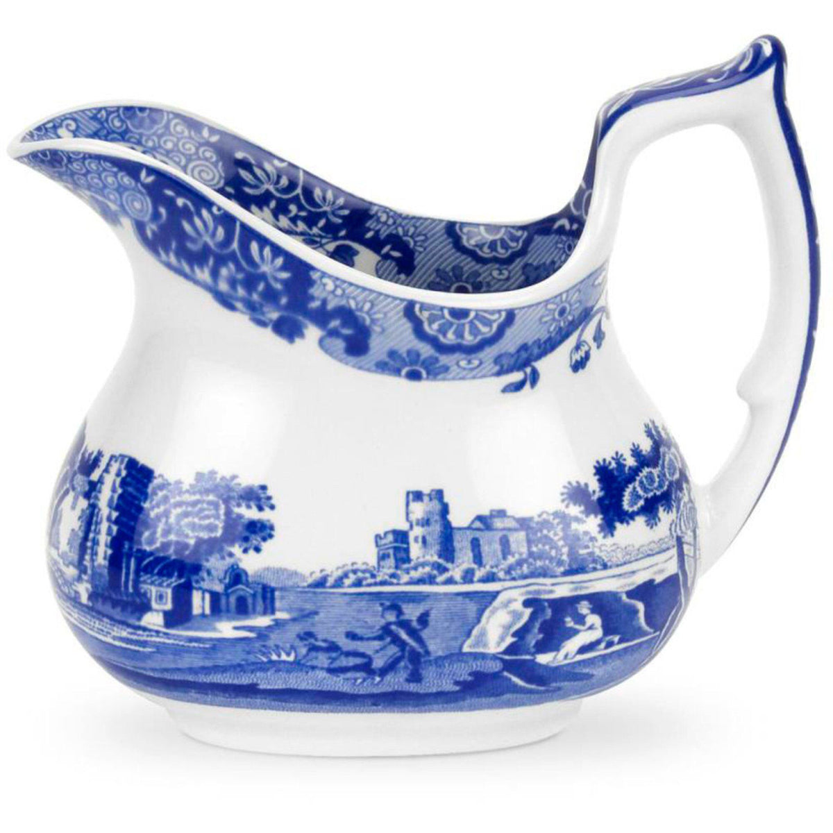 Spode flødekande i porcelæn med blåt og hvidt Blue Italian-mønster