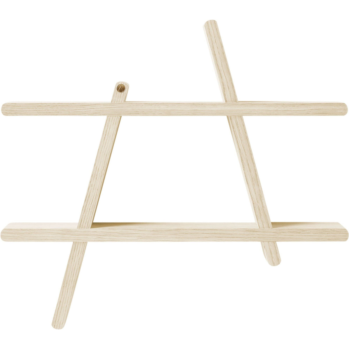 Andersen A-Shelf medium hylde i ask med flere hylder, 52 x 9 x 46 cm