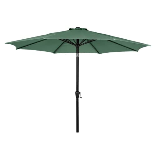 Napoli parasol med krank og tiltfunktion - Grøn