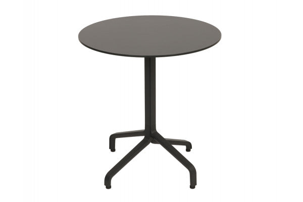 Nardi cafébord Professionel i antracit, Ø70 cm, med slankt stel i aluminium