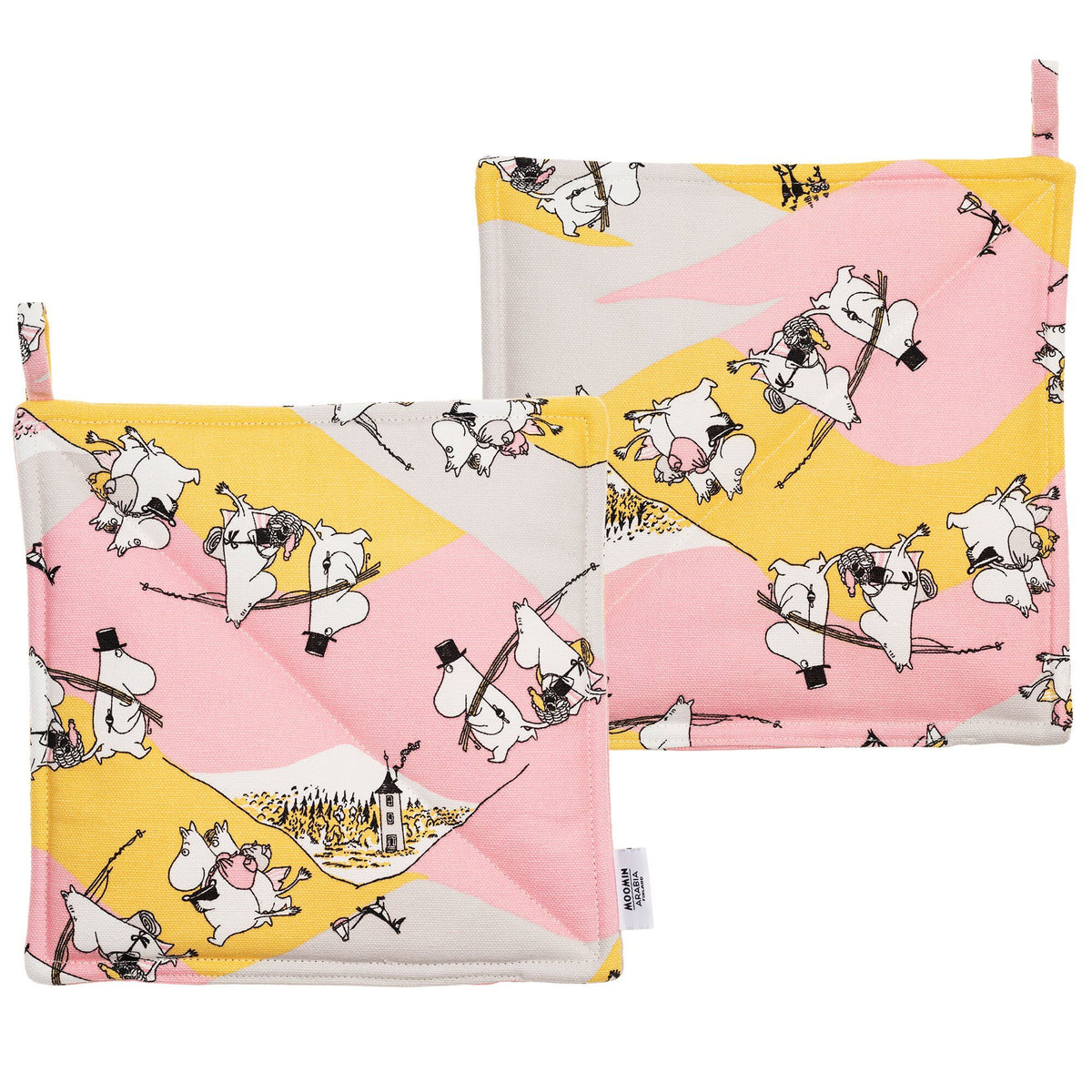 Moomin Arabia grydelapper med Mumitrolde-figurer, to stk., Familiehygge