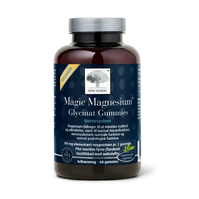 New Nordic Magic Magnesium Glycinat Gummies, pakning med 60 gummies