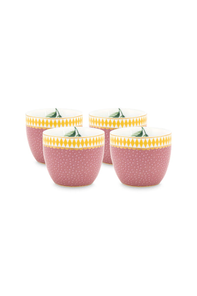 Se billigt tilbud på Pip Studio La Majorelle Pink æggebægre (4 stk). Spar op til 67% på udsalg. Hurtig levering (1-2 hverdage) og billig fragt. Køb nu!