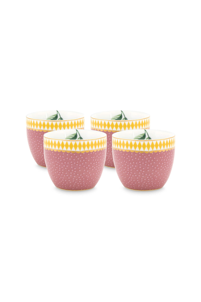 Se billigt tilbud på Pip Studio La Majorelle Pink æggebægre (4 stk). Spar op til 67% på udsalg. Hurtig levering (1-2 hverdage) og billig fragt. Køb nu!