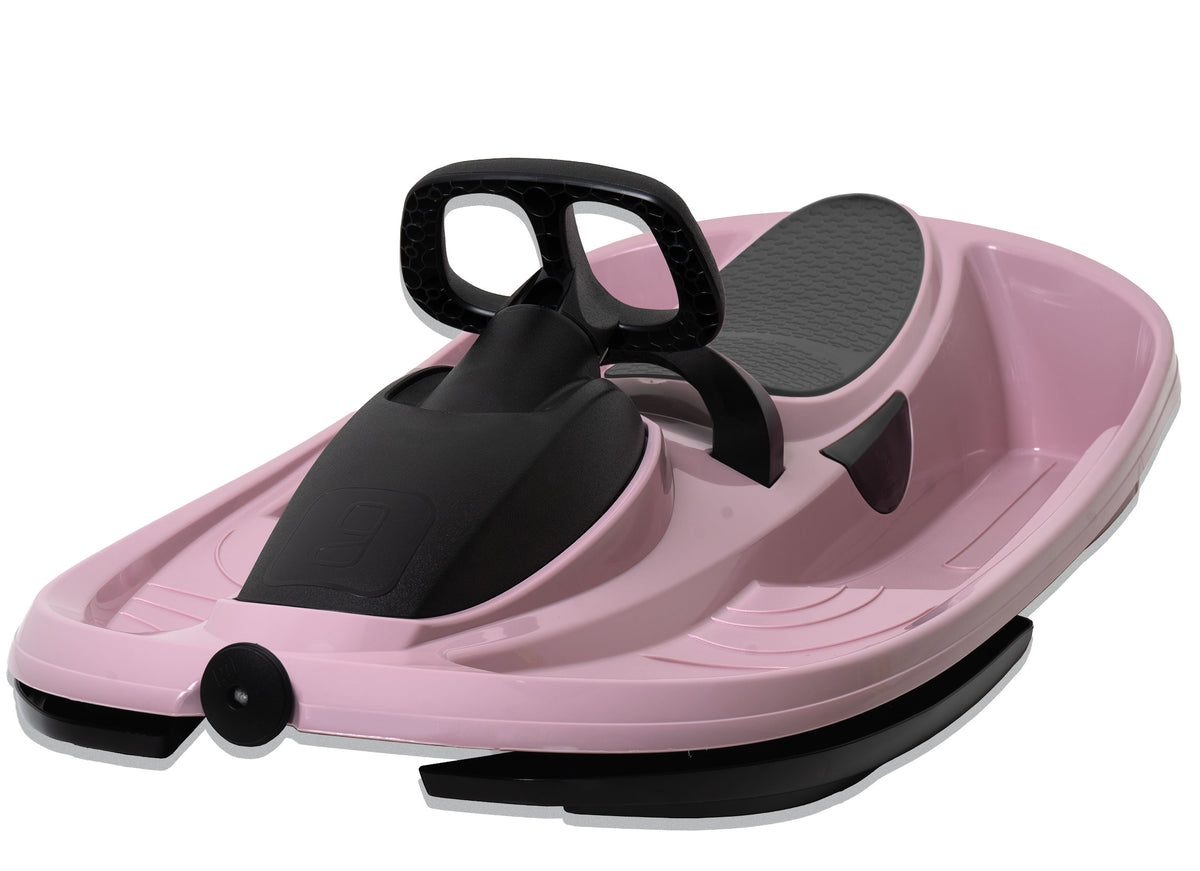 Gizmo Riders Nimbus bobslæde med rat og håndbremser i Arctic Rose