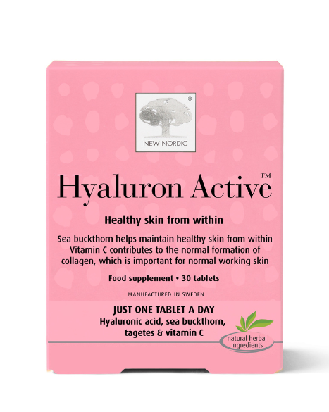 Se New Nordic Hyaluron Active 30 tabl. ✔ Kæmpe udvalg i New Nordic - Køb online på udsalg og tilbud lige nu ✔ Billig fragt og hurtig levering - Varenummer: Helsegrossisten-45073 og 5021807450732 på lager - Udsalg på New Nordic > Hud > Op til 57% rabat - Mere end 1.329 populære mærker på udsalg