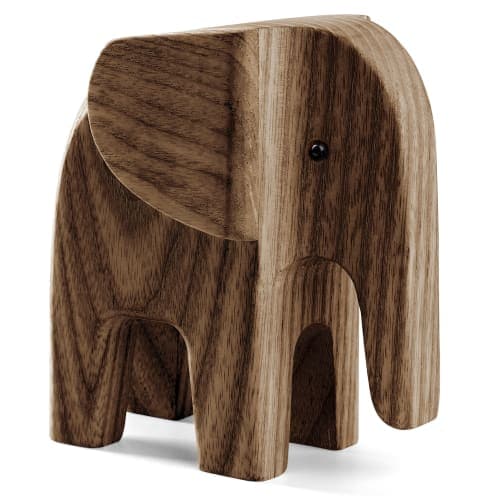 Novoform træfigur - Elefant - Røgbejdset ask