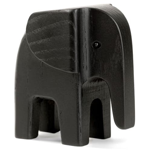 Novoform træfigur - Elefant - Sortbejdset ask