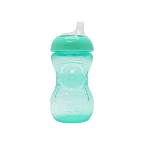 Nüby Mini Grip kop til baby i farven aqua