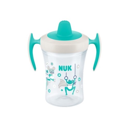 NUK Evolution Trainer Cup drikkekop med to håndtag og låg med tud, neutral