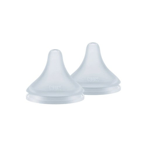 NUK Perfect Match flaskesut i silikone, 2-pak, anti-kolik, til 3+ måneder