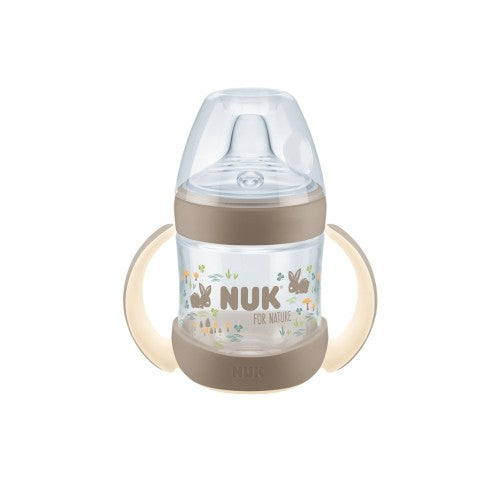 NUK For Nature drikkekop med håndtag og tud i farven cream