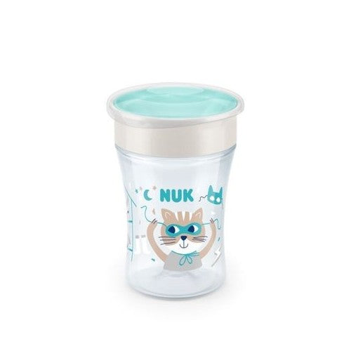 Hvid NUK Magic Cup drikkekop med print til børn fra 8 måneder