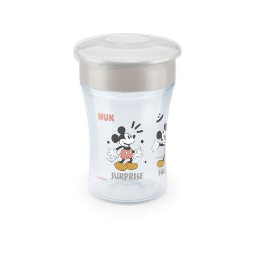 NUK Mini Magic Cup Disney drikkekop med Mickey-motiv i grå, 8+ måneder