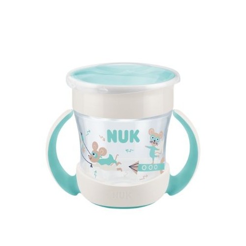 Hvid NUK Mini Magic Cup drikkekop med print