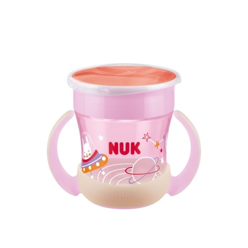 Lyserød NUK Mini Magic Cup Night drikkekop med nattema-print