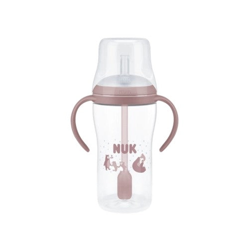 NUK Perfect Match Learner Bottle Straw drikkeflaske med sugerør, 260 ml