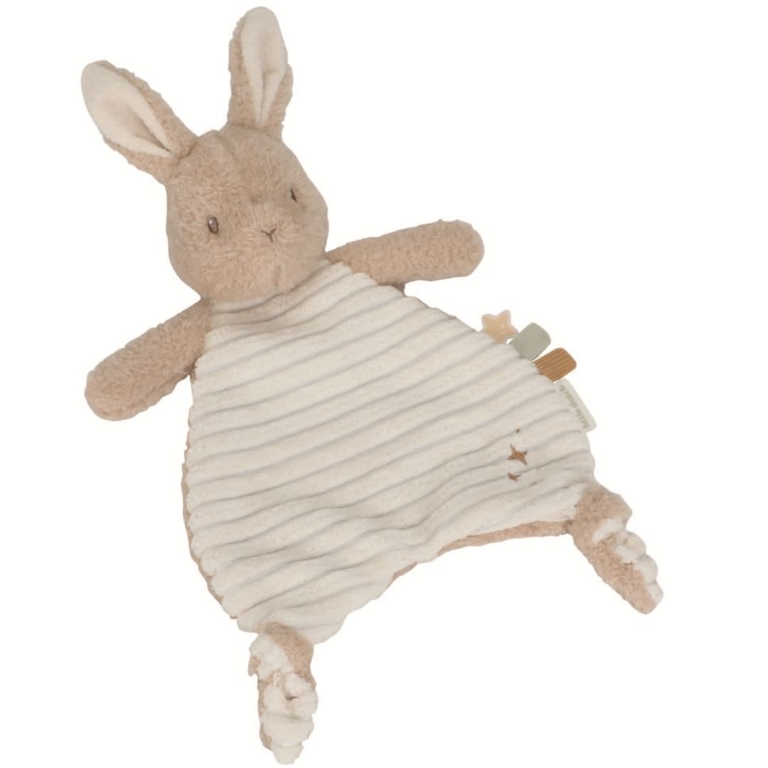 Blød beige nusseklud med kanin fra Little Dutch i serien Bunny & Goose