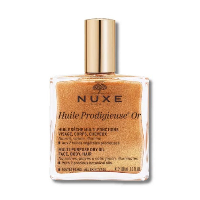Flaske med Nuxe Huile Prodigieuse Dry Oil Golden Shimmer, 100 ml