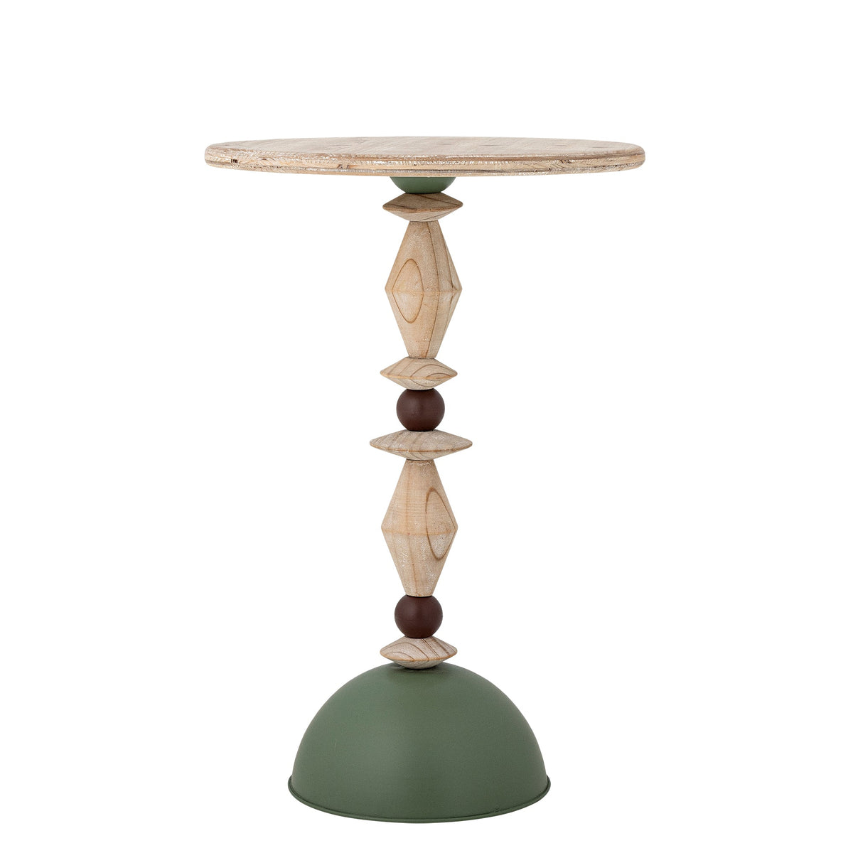 Grønt Mannelli sidebord i fyrretræ med sokkelform fra Creative Collection