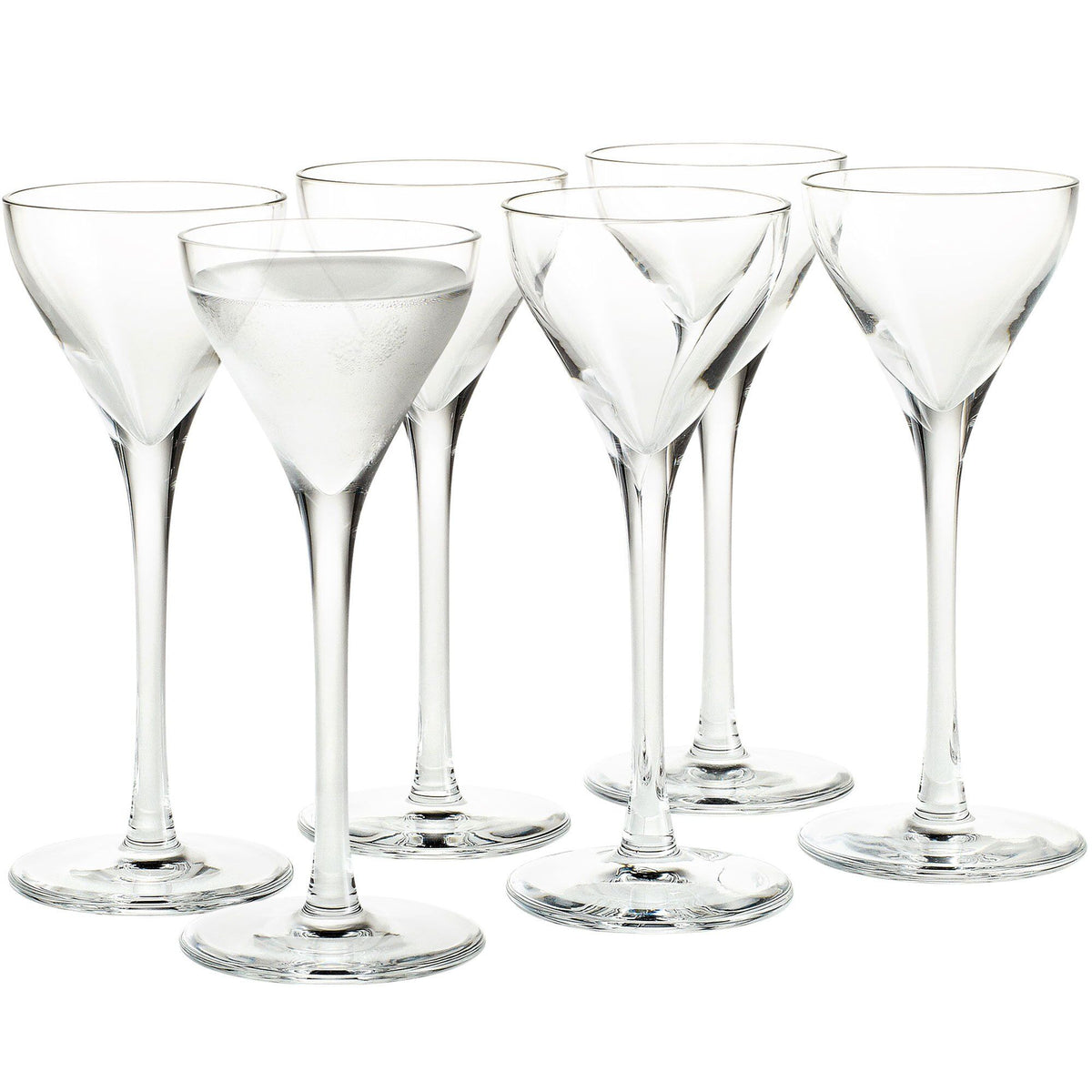 Holmegaard Cabernet snapseglas i klart glas, 4,5 cl, pakke med seks glas